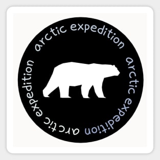 arctic expedition,polar bear Magnet